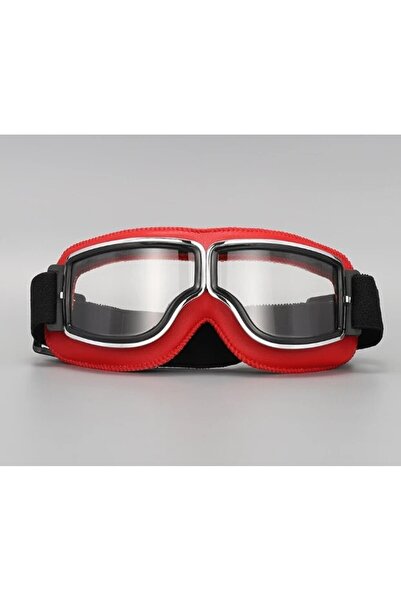 Choice10 Red Transparent Motorcycle Glasses Windproof Motorcycle Helmet Glass...