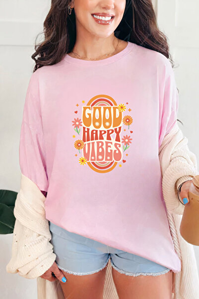 Sarah's Boutique Women's T-shirt – 100% cotton – Happy Vibes