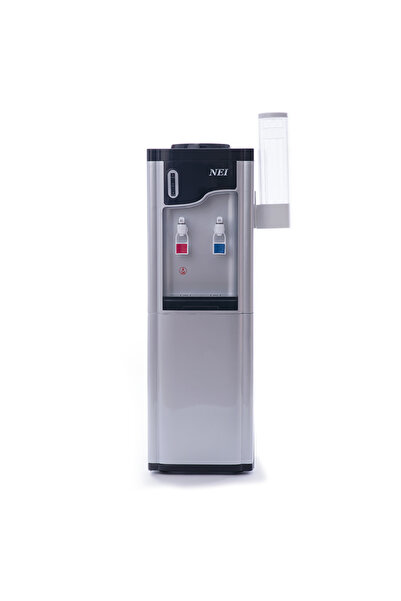 NEI Dozator apa de podea HSM-61LB, cu compresor, silver-black cu suport pahare