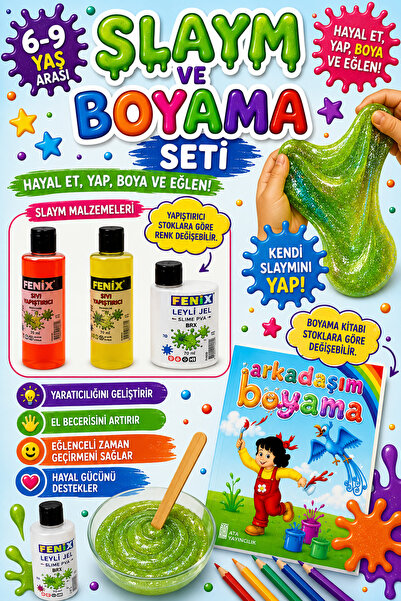 Ata Yayıncılık 6-9 Years Old Slaym and Fine Painting Set