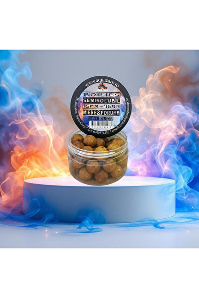 Aqua Boilies Carlig Semisolubil 15MM Miere & Porumb 75GR