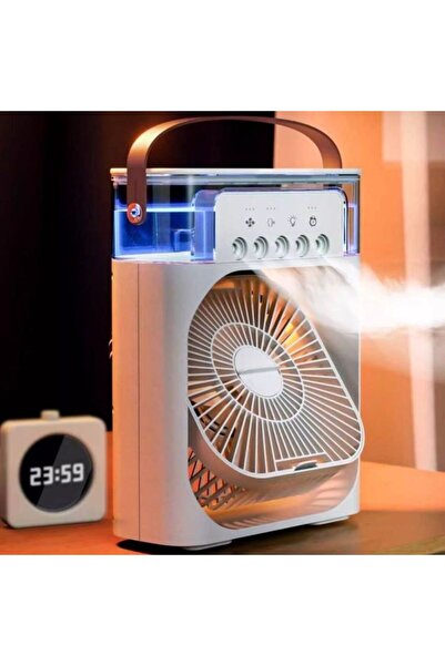 OEM Ventilator Portabil cu Umidificare, Lumini Ambientale,3 Trepte de Viteza,...