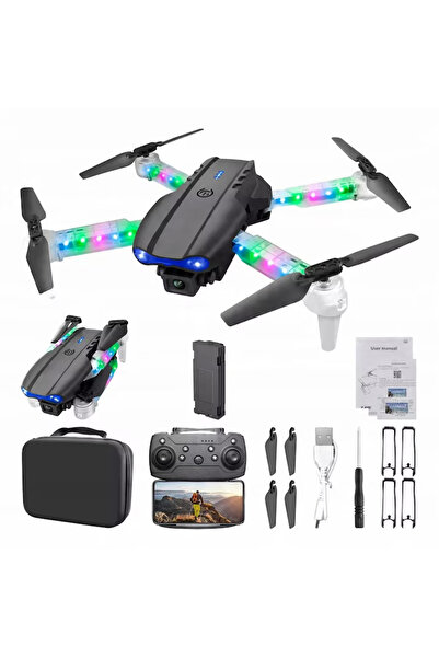 Tim Mini Dronă Pliabilă E99 Pro Max Light Edition – Cu 2 Camere HD, Brațe LED...