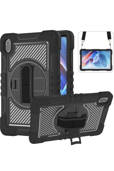 Fogy MatePad MatePad SE 11 inch Uyumlu Standlı El Geçmeli İpli Karbon Desen T...