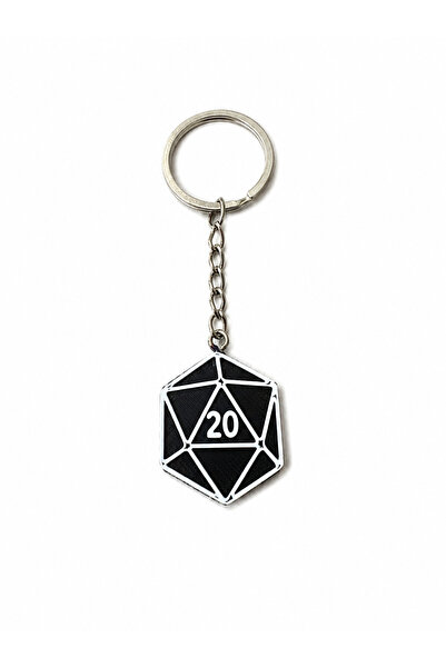 Major Hobi D20 Dice Keychain Dnd Frp Rpg Themed 3D Printing Decorative Keycha...