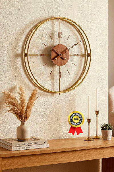 AGA KONSEPT Ceviz Deluxe (Büyük Boy 51 x 51 cm) Iskandinav Modern Dekoratif M...
