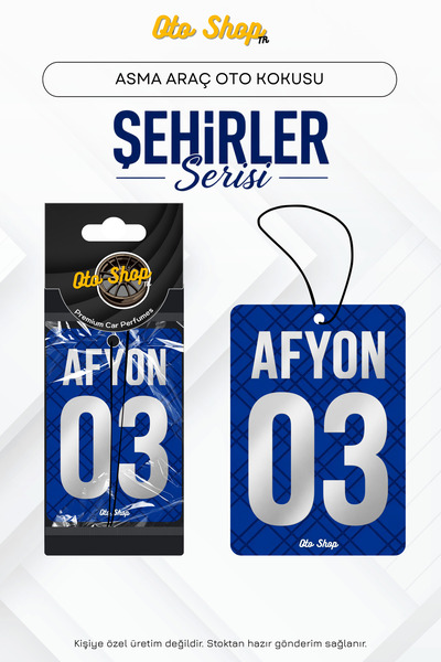 OTOSHOPTR AFYON 03 Şehir Kokuları Serisi Oto Araç Kokusu