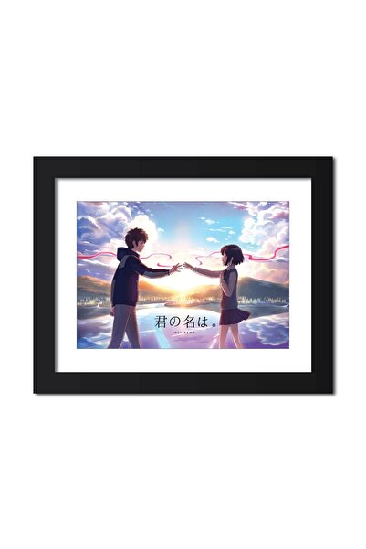 Signtouch Advertising لوحة أنيمي مؤطرة بتصميم اسمك من ألايرا مع إطار أسود (12...