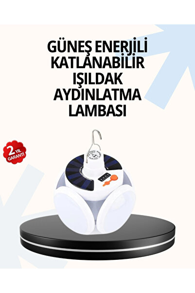 ARMÜZ Sklopiva solarna LED lampa za baštu i kampovanje sa 5 lopatica