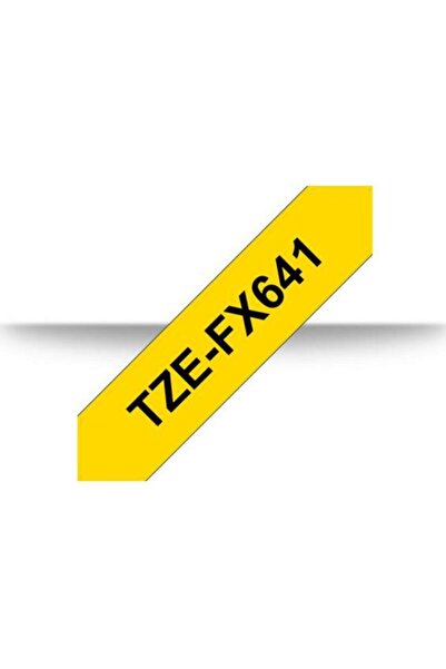 Brother Гъвкава ламинирана лента TZe-FX641, 18мм/8м, Черен/Жълт