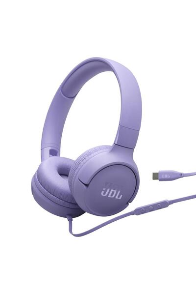 JBL On-Ear Headphones Tune 520C Microphone USB-C Purple