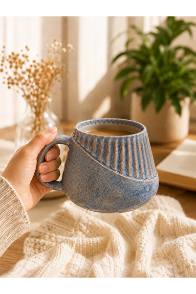 Hulganz Oyster Handmade Premium Ceramic Mug 350 Cc Large Volume Tea Filter Co...