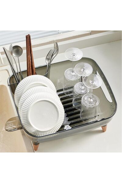 Arabest Dish Drying Rack,Kitchen Counter Drainer,Drainboard Set,Utensil Holde...