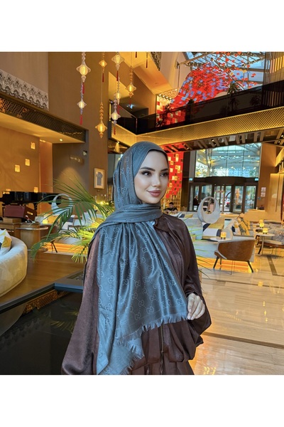 tomrisboutique شال جي بنمط قطن ناعم كشمير حرير 4 سيزونز سي مزدوج الوجهين 70 ×...