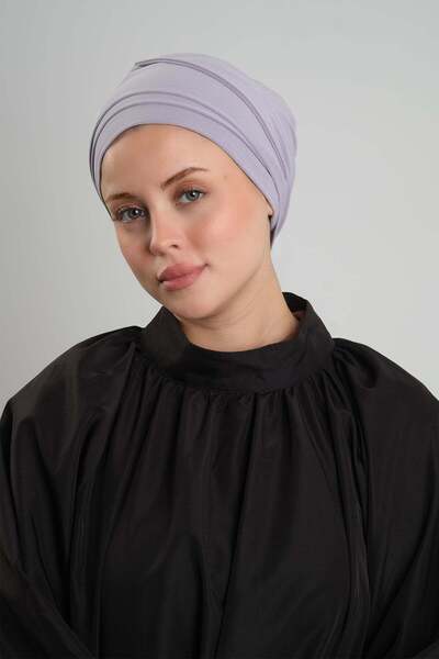 HÜRREM BONE Γκρι Versa Tailored Practical Hijab με κορδόνι περίσφιξης 2515_15