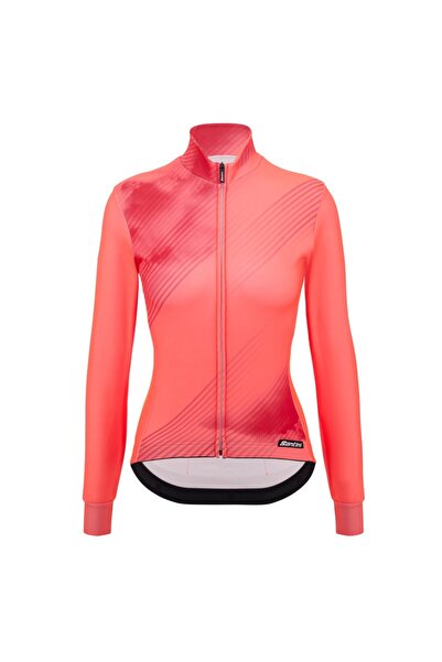 Santini Дамска колоездачна фланелка в цвят Pure Dye-Pink/Coral-L