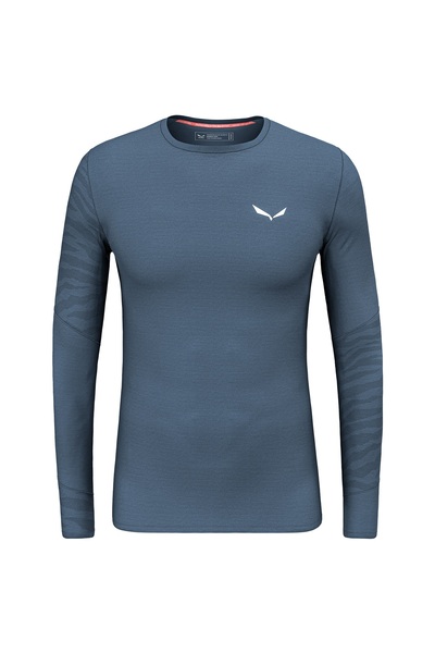 Salewa Ανδρικό πουκάμισο από μαλλί μερινό Cristallo Warm Alpine FW 2025-Μπλε-...