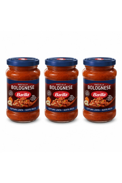 Barilla Set 3 x Sos Ragù alla Bolognese, 300 g/bucată, total 900 g, cu carne ...