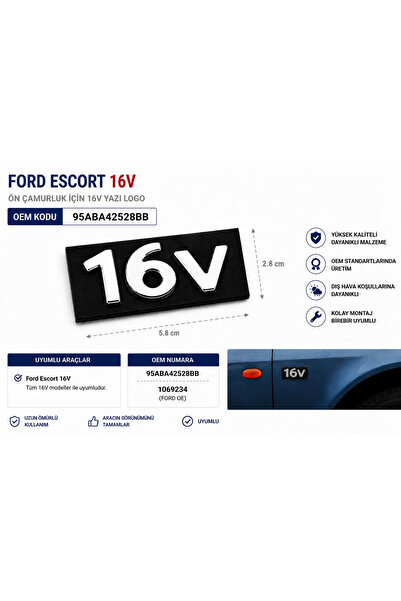 artek Ford Escort 16V Çamurluk Yazısı Uyumlu