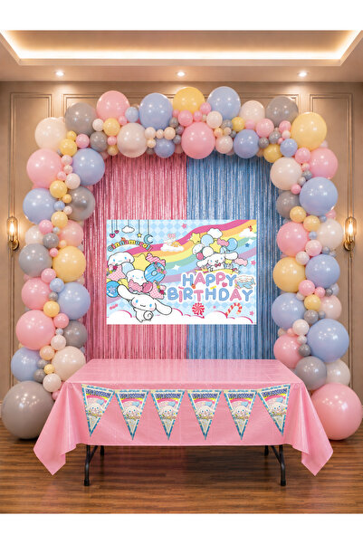 HAPPYLOOPPARTY Set de baloane pentru sărbătoarea zilei de naștere Cinnamoroll...