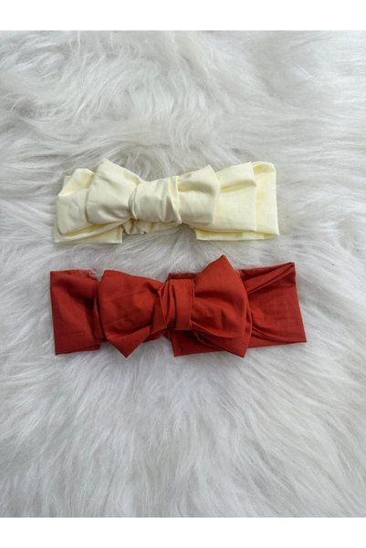 Moda Lina Baby باندانا بفيونكة للبنات الصغيرات، عبوة من قطعتين