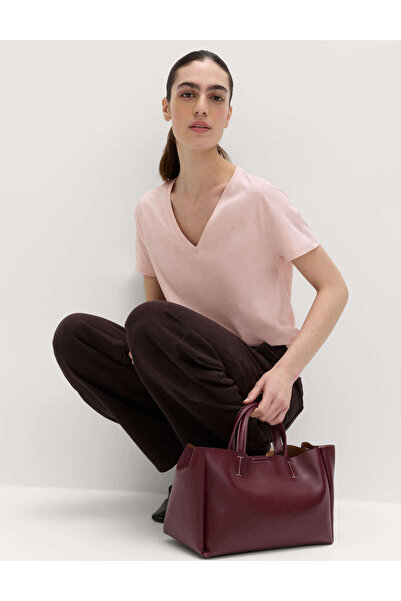 Marks & Spencer Pamuklu V Yaka T-shirt