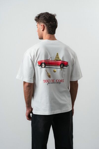 Respire Tricou supradimensionat Tour Ecru