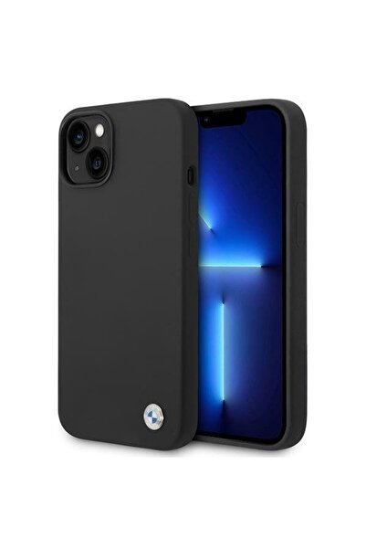 BMW Husă BMHCP14MSILBK pentru iPhone 14 Plus 6.7 ", neagră, din silicon cu lo...