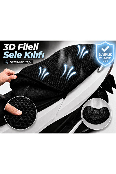 Vi Caro RKS Parmida 50 Κάλυμμα σέλας μοτοσικλέτας 3D Mesh Κάλυμμα σέλας Αναπν...