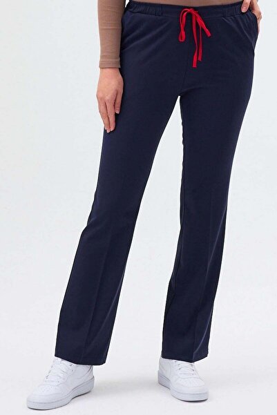 Owlet Medikal Lycra Bell-Bottom Dark Navy Blue Trousers