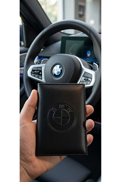 shop BMW Logo Baskılı Deri Ruhsat Kılıfı