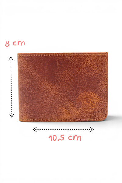 willpolo Small Size Genuine Calfskin Minimal Horizontal Leather Wallet with C...
