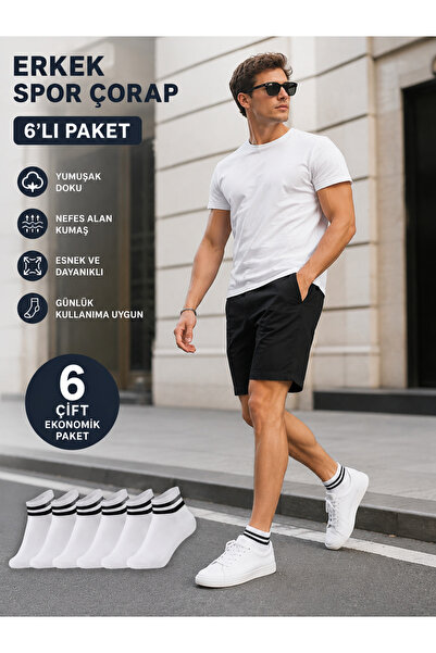 KM Collections 6'lı Paket Erkek Kolej Çorap Pamuklu