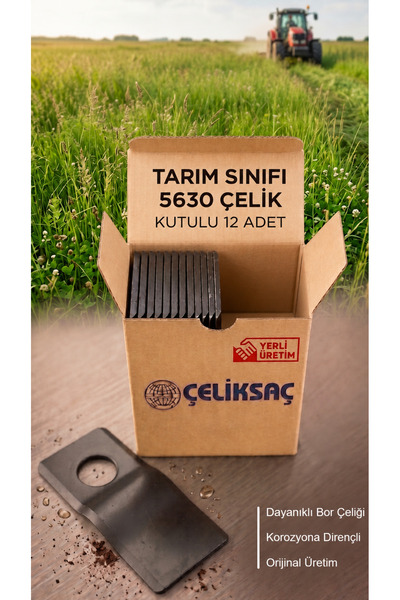 Orijinal Tamburlu Çayır Biçme Ot Bıçağı - 12 Adet 3mm 5630 Bor Çeliği