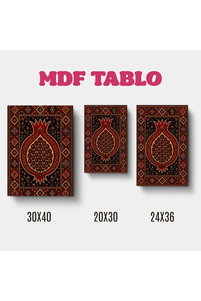ZERYA Hinarê slika - Tepih sa motivom nara, zidni dekorativni MDF drveni retr...