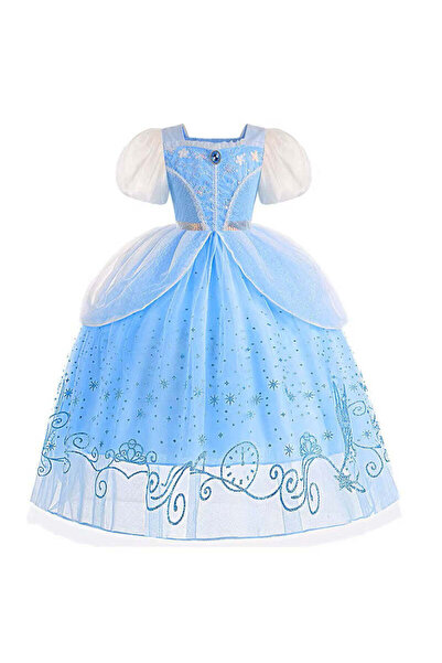 SOLLUXE Rochie Printesa Cenusareasa pentru fete, costum carnaval si serbari -...