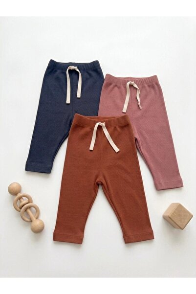 babykugu 3-Piece Ribbed Camisole Baby and Kids Leggings Set
