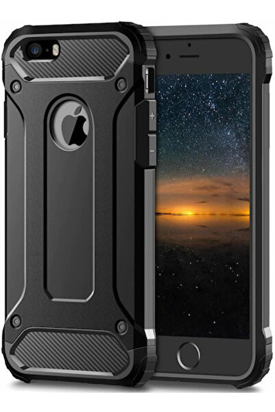 Techsuit Υβριδική Πλαστική Μαύρη Πίσω Θήκη (iPhone 5/5s/SE) Κωδικός: KF231178
