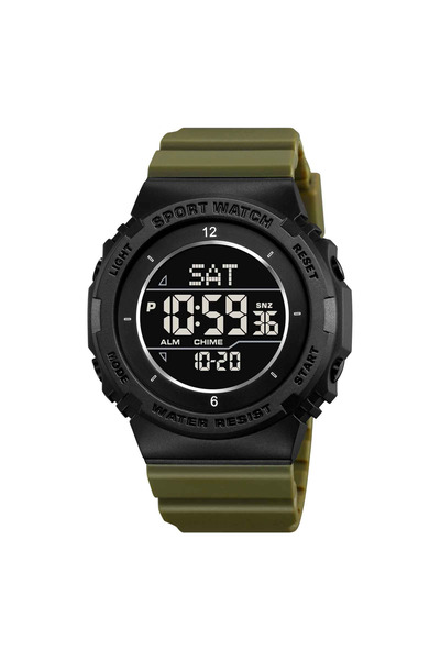 Skmei Ceas sport digital 2400 pentru bărbați – Rezistent la apă 50M, LED, Ala...