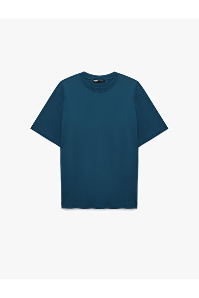 Koton Tricou de bază cu mânecă scurtă, cu guler rotund, din bumbac, croială n...