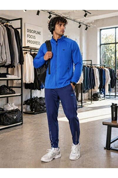 Crosstime Erkek Mavi Slim Fit Eşofman Takımı