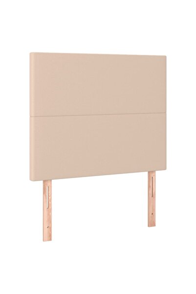 vidaxl Tăblie de pat Cappuccino 100x5x118/128 cm piele ecologică
