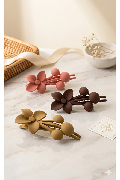 Srctech Set de 3 cleme cu model floral - 11 cm