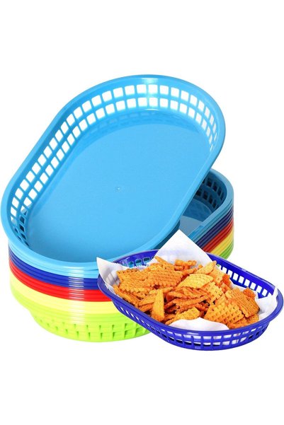 OEM Set de 15 Coșuri Rezistente din Plastic pentru Fast Food 22x14x3.5cm