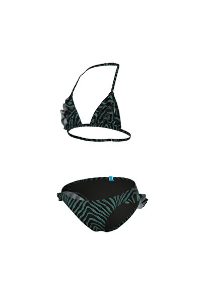 ARENA GIRLS' WATER PRINT BIKINI TRIANGLE ZEBRA Kız Çocuk Bikini Takımı