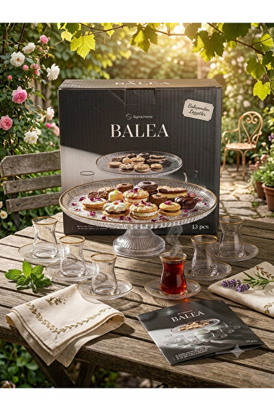 Ucuzuna Bak Balea Çay Seti 26cm Cam Ayaklı 13pcs