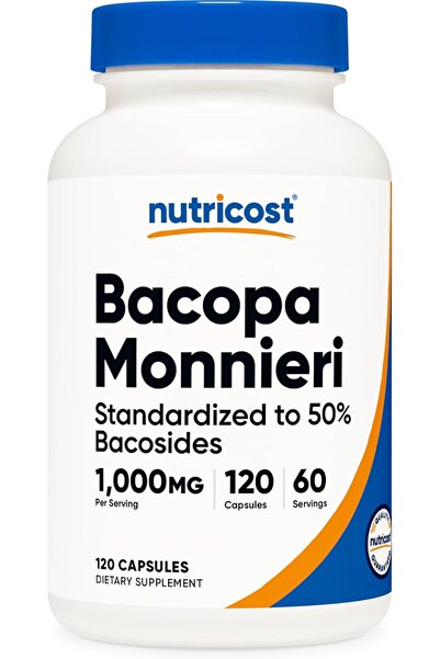 Nutricost Bacopa Monnieri 1,000mg, 120 Capsules (60 Servings) - Non-GMO, Glut...