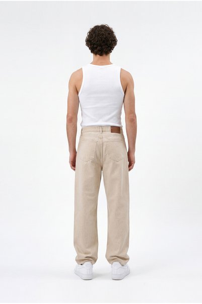 Machinist Men's Relaxed Baggy Jean Trousers Light Beige