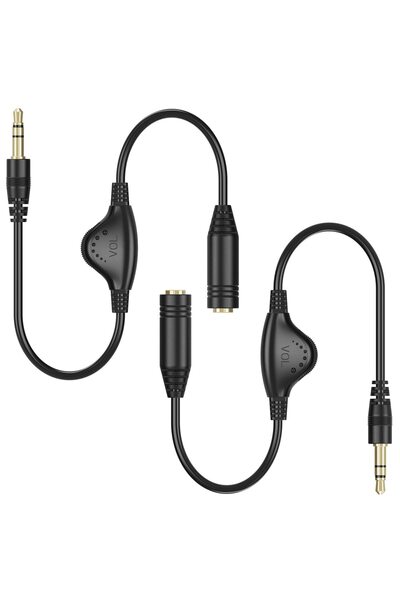 PChero Cablu prelungitor audio stereo, mufă jack de 3,5 mm cu control volum, ...