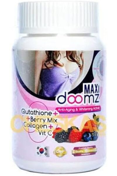 Top Choice Maxi Doomz Glutathione, Berry Mix, Collagen and Vitamin C, 30 Capsule
